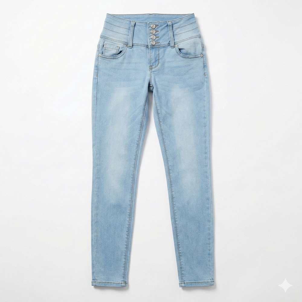 Bamboo Sky Blue High Waist Jeans